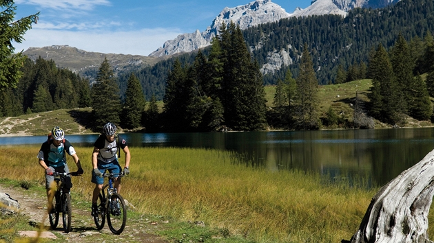 V okolí Brenty se mete projet i po rodinných trasách, ale i ty jsou mnohdy dost tké.