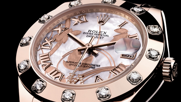 Rolex Oyster, speciln edice s dvancti diamanty.