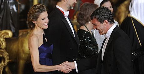 panlská princezna Letizia a herec Antonio Banderas