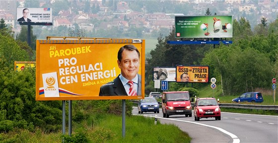 Předvolební billboard ČSSD v Praze. (13. května 2010)