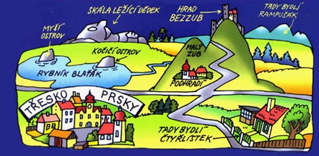 Mapa T�eskoprsk, jejich� p�edobrazem jsou Doksy
