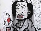 Opiák i krysa. Kaddáfího karikatury v Benghází (20. dubna 2011)