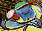 Obraz Pabla Picassa s názvem Jeune fille endormie (Spící dívka)