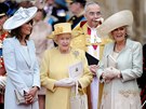 Princ Philip, Carole Middletonová, královna Albta II. a Camilla, vévodkyn z...