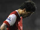 Cecs Fabregas, záloník Arsenalu, zklamaný po derby na Tottenhamu. 