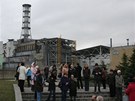 ernobylský IV. reaktor se sarkofágem. Dnes i oblíbená turistická atrakce