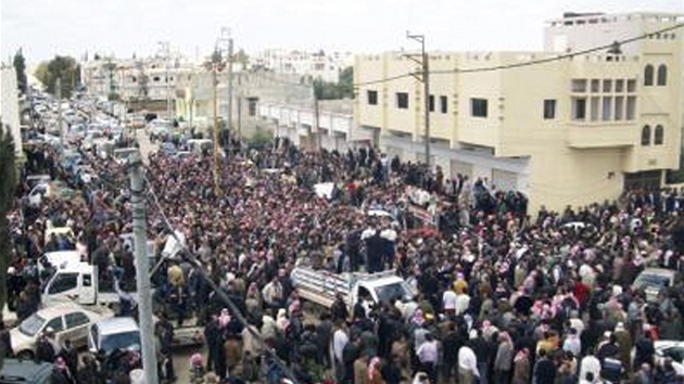 Protesty v syrském mst Dumá (23. dubna 2011)