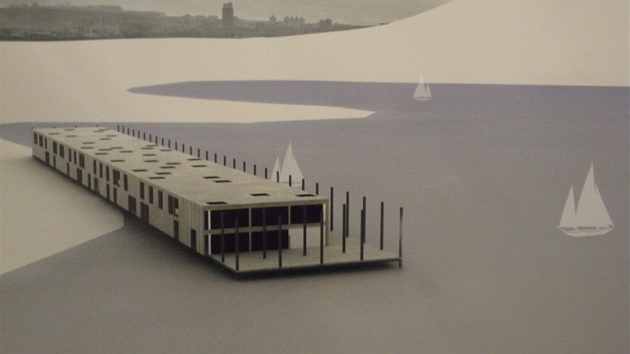 Futuristické obrázky student architektury pibliují i monost, e by u jezera Most vznikla celá nová mstská tvr.