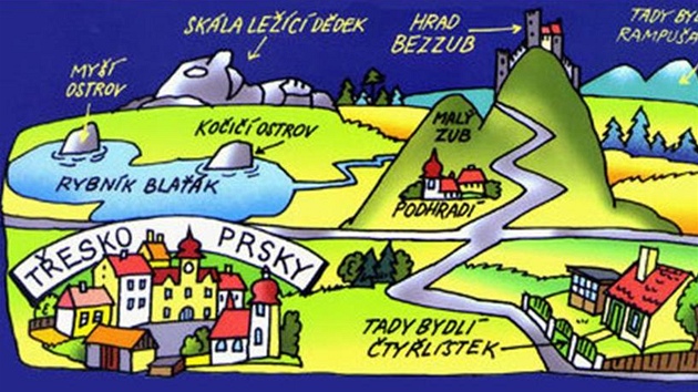 Mapa T�eskoprsk z knihy Stra�idla v nesnázích.