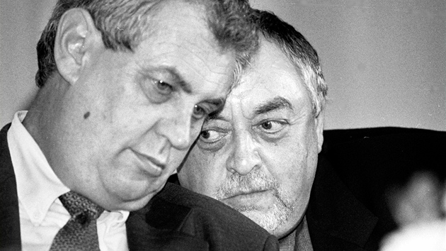 Milo Zeman a Egon Lánský (9. dubna 1999)