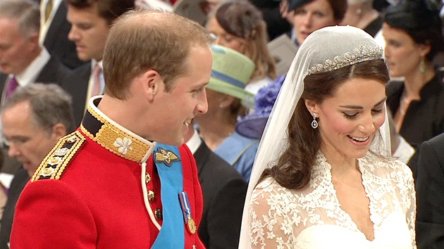 Krlovsk svatba Kate Middletonov a prince Williama ve Westminsterskm...