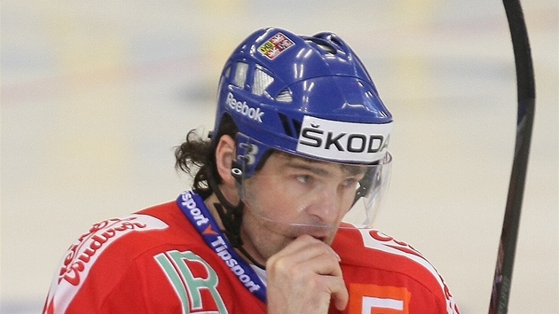 Jaromír Jágr  v zápase s Finskem.