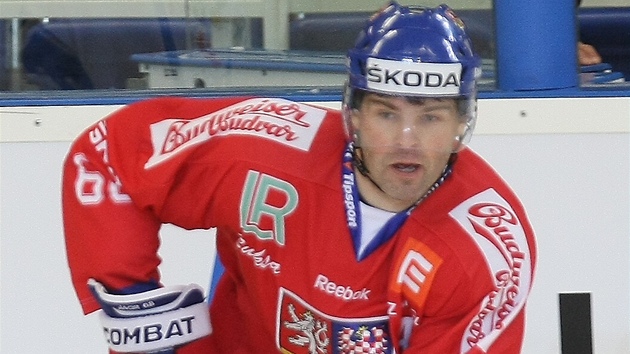 Jaromír Jágr  v zápase s Finskem.