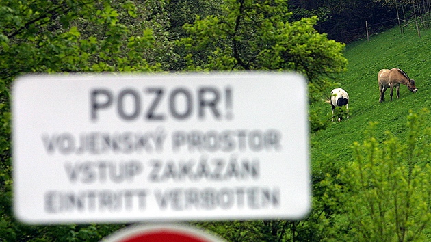 Vojenský prostor Doupovské hory.
