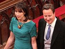 David Cameron s manelkou Samanthou na královské svatb.