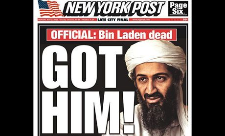 Smrt Usámy bin Ládina na stránkách deníku New York Post