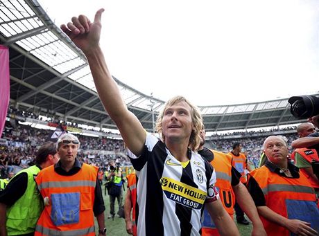 Pavel Nedvd se louí s fanouky Juventusu Turín 31. 5. 2009