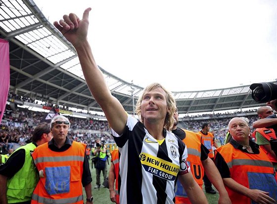 Pavel Nedvd se louí s fanouky Juventusu Turín 31. 5. 2009