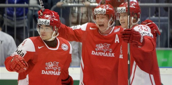 VIKINGOVÉ. Dánsko okuje hokejový svt. Po drtivém vítzství nad Slovenskem jsou blízko tvrtfinále.