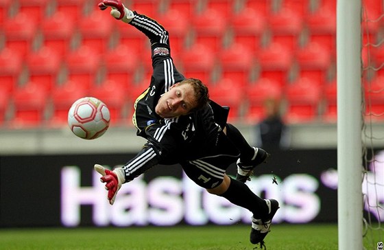 Takto v minulosti zasahoval branká Martin Blaha v dresu Olomouce. Nyní se do jejího kádru vrací.