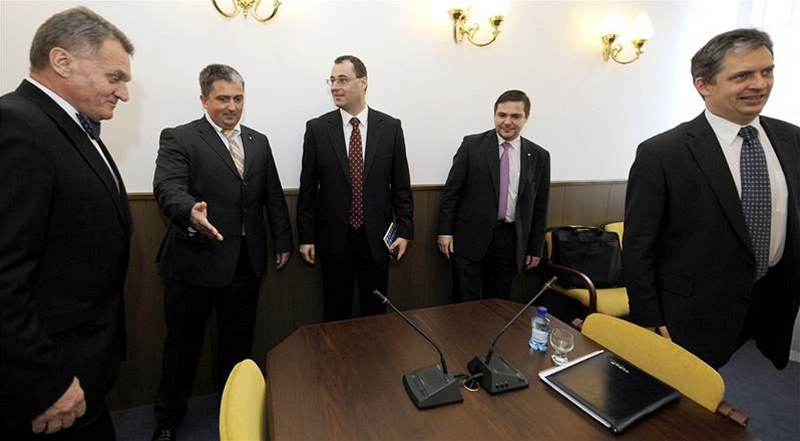 Zástupci ODS a �SSD se setkali p�i jednání o mo�né koalici v Praze.