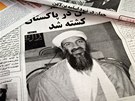 Zpráva o smrti Usámy bin Ládina na stránkách afghánských novin (2. kvtna 2011)