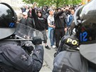 Prvomájový pochod pravicových extremist Brnem (1. kvtna 2011).