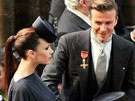 David Beckham s thotnou manelkou Victorií na královské svatb