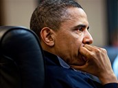 Americký prezident Barack Obama sleduje operaci proti bin Ládinovi (1. května 2011)