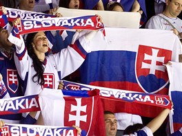 SLOVENSKO. Sloventí fanouci na domácím mistrovství píkladn fandí svému týmu.