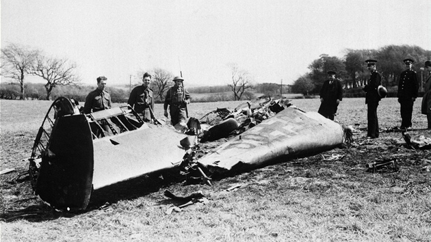 Trosky Hessova letadla Messerschmitt 110 