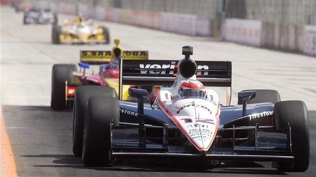 Will Power (Penske) v ele závodu IndyCar v Brazílii.