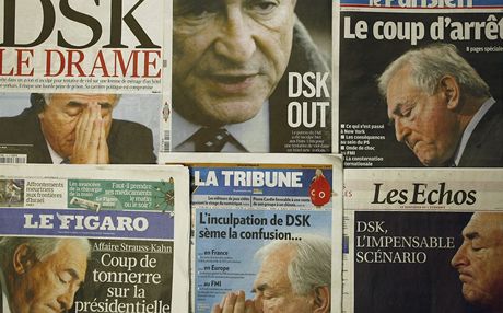 Tém vechny francouzské deníky se vnují skandálu éfa mnového fondu Dominiqua Strauss-Kahna. (16. kvtna 2011)