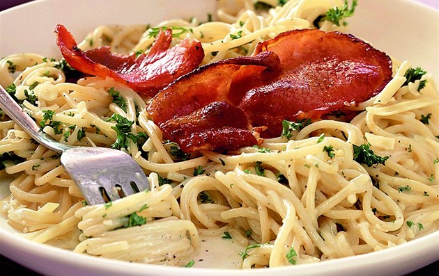Spaghetti alla carbonara.
