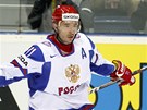 ILJA. Ruský útočník Ilja Kovalčuk oslavuje gól v zápase o třetí místo s Českem.