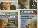 Skoro vechny francouzské deníky se vnují skandálu éfa mnového fondu Dominiqua Strauss-Kahna (16. kvtna 2011) 