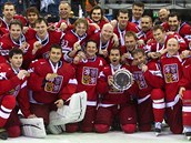 BRONZOVÝ TÝM. Čeští hokejisté získali na MS 2011 v Bratislavě bronzové medaile.