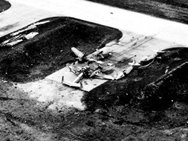 Chebsk leteck dlny a letit po bombardovn v roce 1945, zbr z dokumentrnho filmu Luka Matjka.