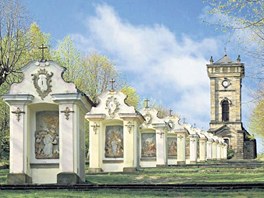Výstava v Rumburku návštěvníky seznámí i s křížovou cestou v Jiřetíně pod Jedlovou, která vede na Křížovou horu. Postavena byla ve druhé polovině 18. století.