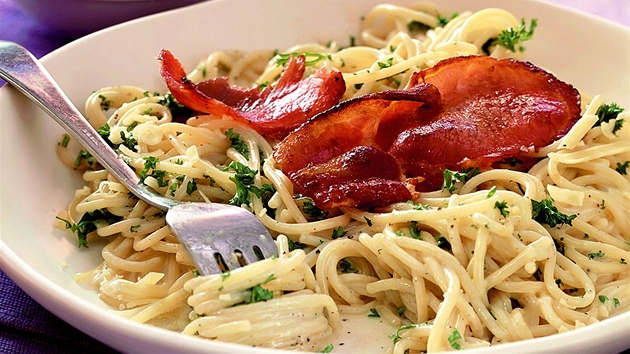 Spaghetti alla carbonara.