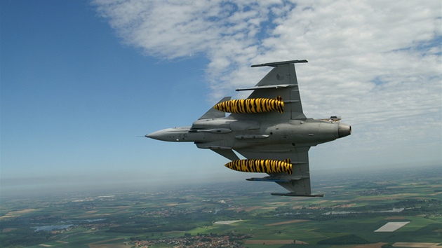 Letoun Jas-39 Gripen elitní tygí letky