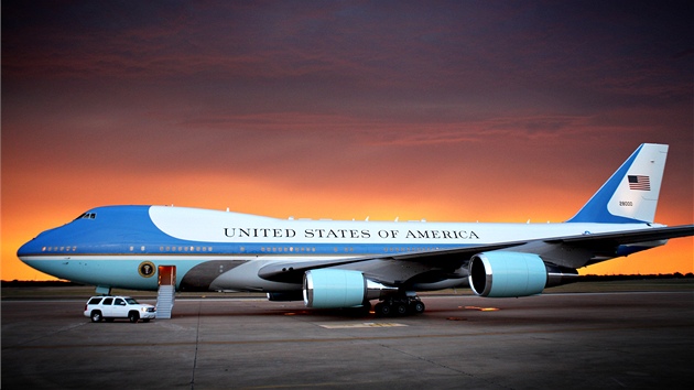 Air Force One - letadlo amerického prezidenta Baracka Obamy.