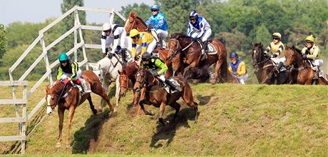 Momentka z první kvalifikace na Velkou pardubickou 2011.