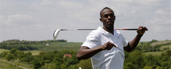 SPRINTER NA GOLFU. Jamajský atlet Usain Bolt zahájil ve Slavkov u Brna golfový turnaj osobností.  
