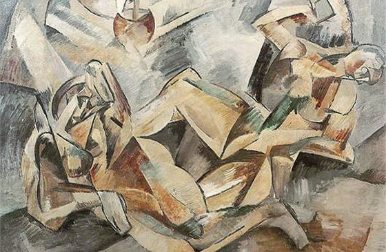 Jedním ze zabavených děl je kubistický obraz Emila Filly Dvě ženy (1913),