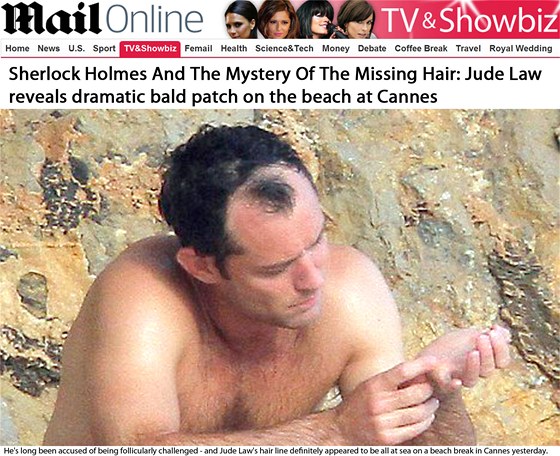 Herec Jude Law nechtn ukázal svou velkou ple.