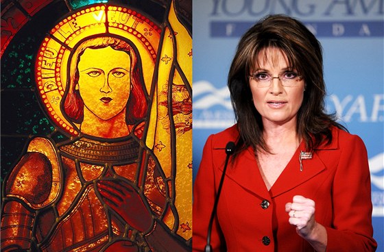 Francouzská hrdinka Johanka z Arku a americká politika Sarah Palinová