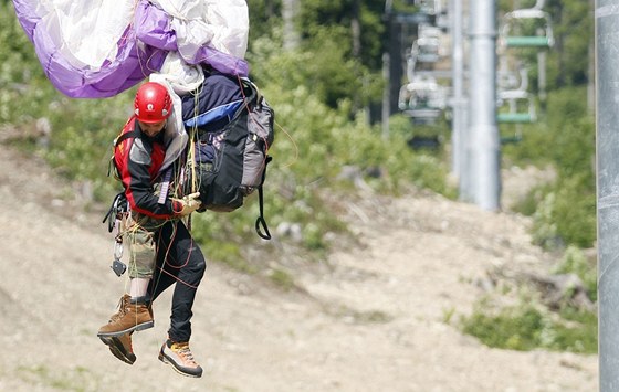 Cviení záchraná na lanovce v ervené Vod (25. kvtna 2011)