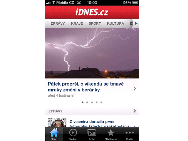 Aplikace iDNES.cz je jedničkou v českém Appstoru, má skoro 10 000 ...