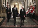 Americký prezident Barack Obama pichází na spolené zasedání britského parlamentu  (25. kvtna 2011)